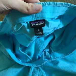 medium patagonia light blue shorts
